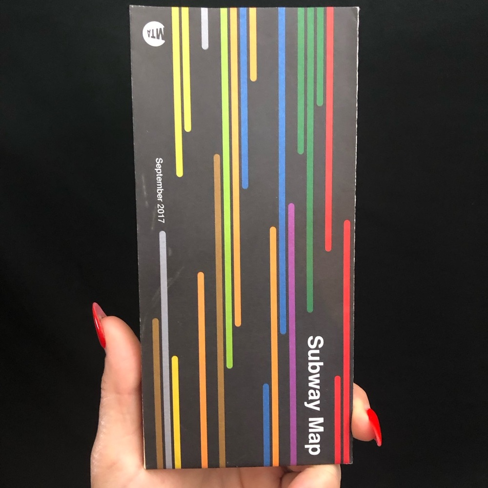 New York Subway Map September 2017 Globe Vacation Tourist Memorabilia